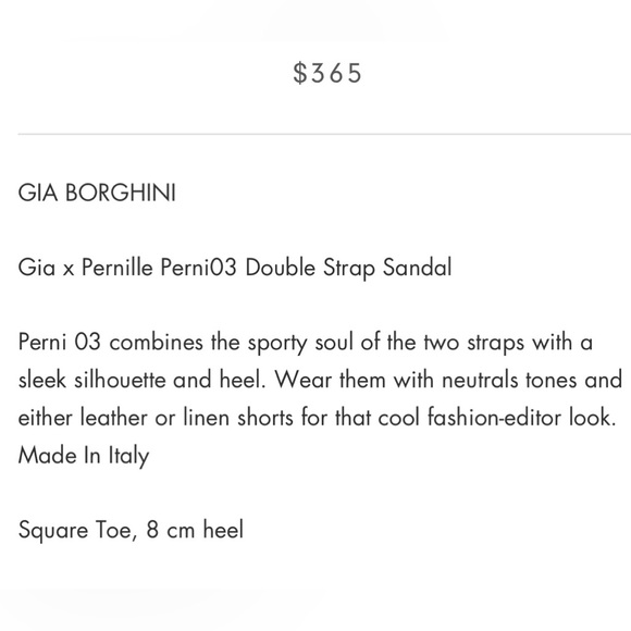 GIA BORGHINI PERNILLE TEISBAEK NEW PERNI LEATHER DOUBLE STRAP HEEL - Picture 13 of 13